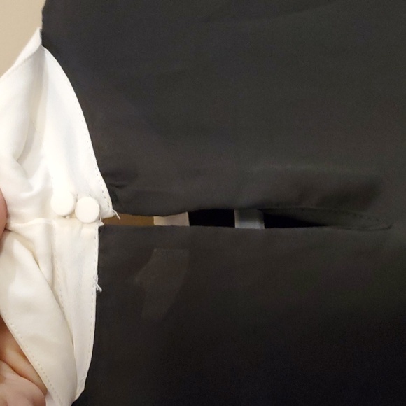 CeCe Point Collar Pleat Short Sleeve Color Block Blouse Size XS NWT'S - Picture 11 of 11